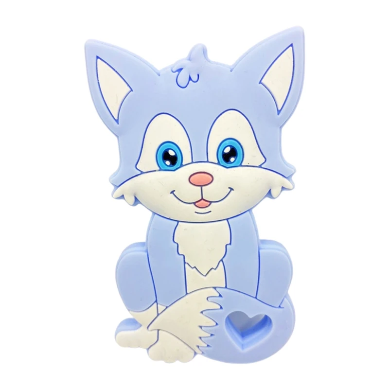 

Baby Cartoon Animal Shape Silicone Beads Teether DIY Chewable Molar Soother Toys Infant Teething Shower Gifts