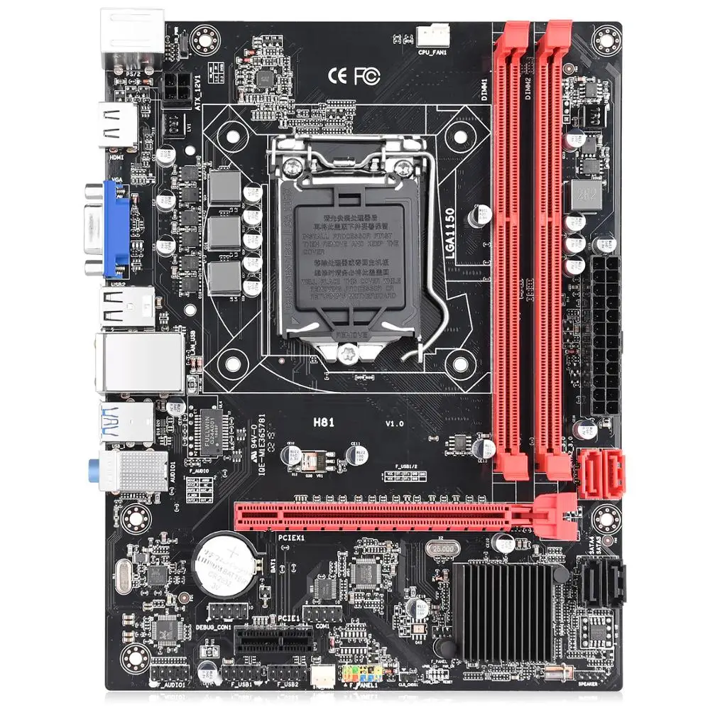 Комплект материнской платы H81 с процессором Intel Core I5 4590 LGA 1150 2 шт. x 8 ГБ = 16 1600 МГц DDR3