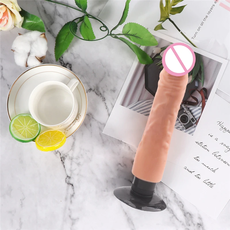 Огромный фаллоимитатор с сильной присоской реалистичный вибратор клиторальный