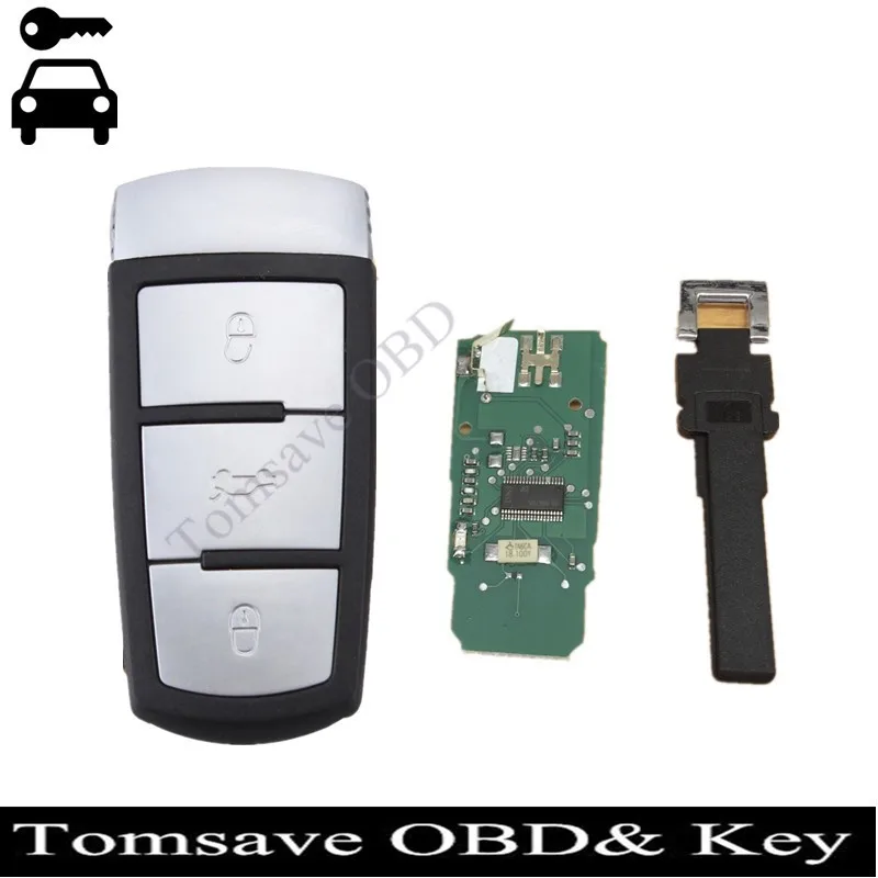 Умный дистанционный ключ без ключа 3 кнопки 433 МГц чип ID48 ID46 для Passat B6 B7 B5 Magotan CC 3C0 959