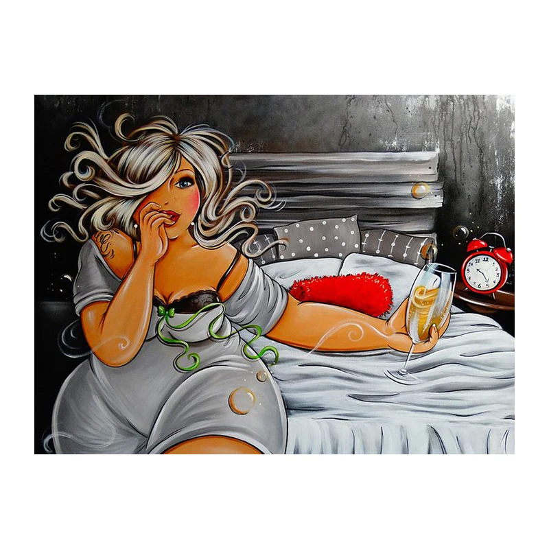 

5D DIY Square Diamond Painting Cartoon Lady Diamond Embroidery Sexy Women Cross Stitch Mosaic Needlework Woman Home Decor Gift