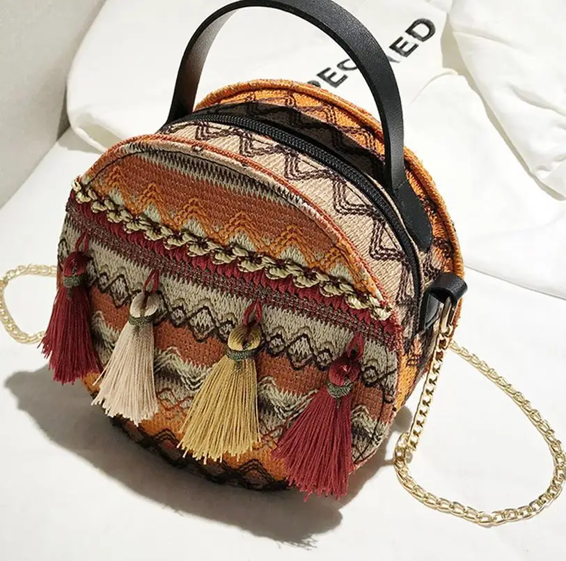 Женская Кожаная синяя сумка Хобо с бахромой женская бохо кошелек через плечо