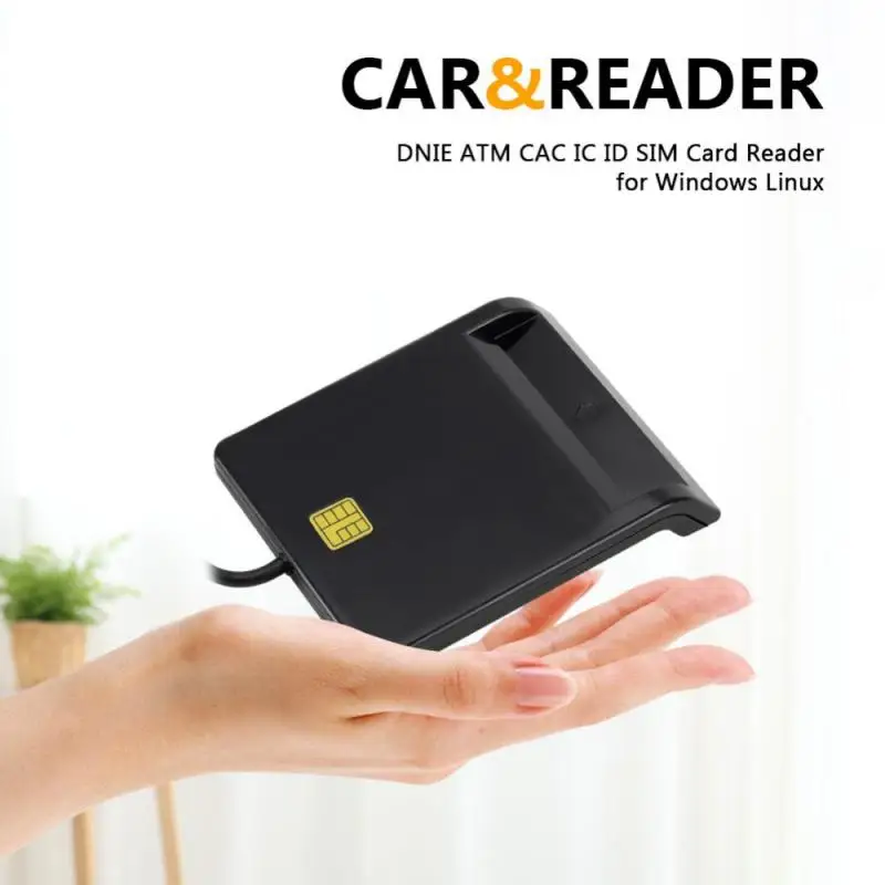 

Support Touch Chip Card Card Reader USB2.0 Smart Card Reader DNIE ATM CAC IC ID Bank Card SIM Card Connector For Windows Linux