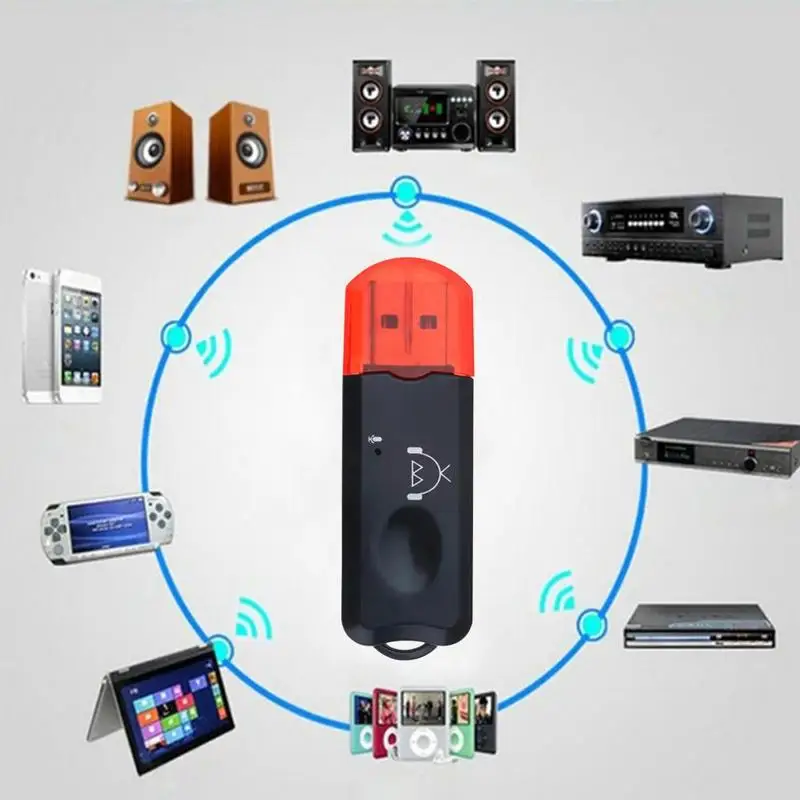 1 шт. USB AUX Bluetooth приемник беспроводной аудио адаптер стерео с микрофоном для