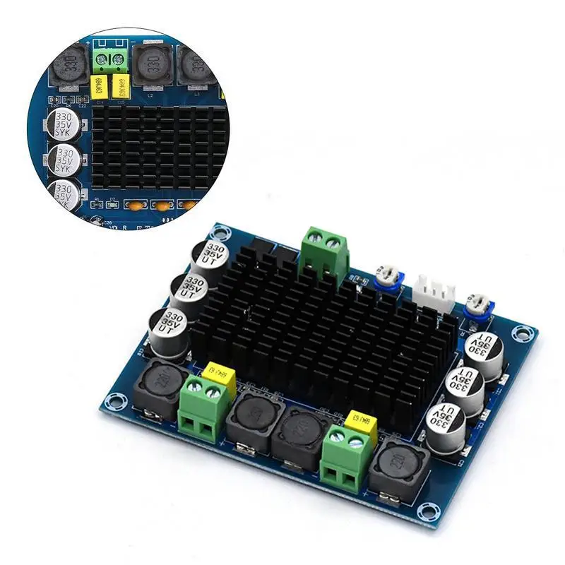 XH A113 TDA7498 100 Вт + 2 0 канальный стерео цифровой усилитель мощности|Детали и