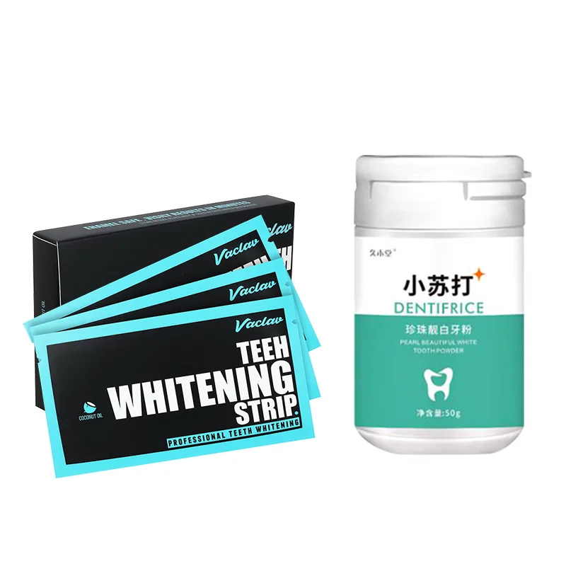 

7Pair Teeth Whitener Strips+Teeth Whitening Soda Powder Teeth Whitening Kit