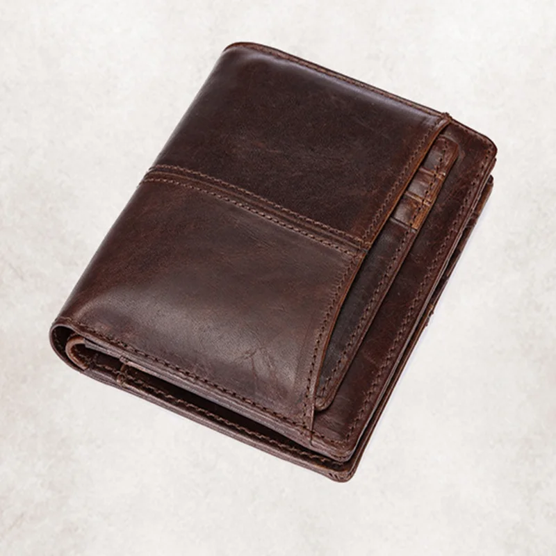 

Men's genuine leather wallet restoring ancient ways is brief paragraph wallet oil wax leather wallet leather men's bags wallet