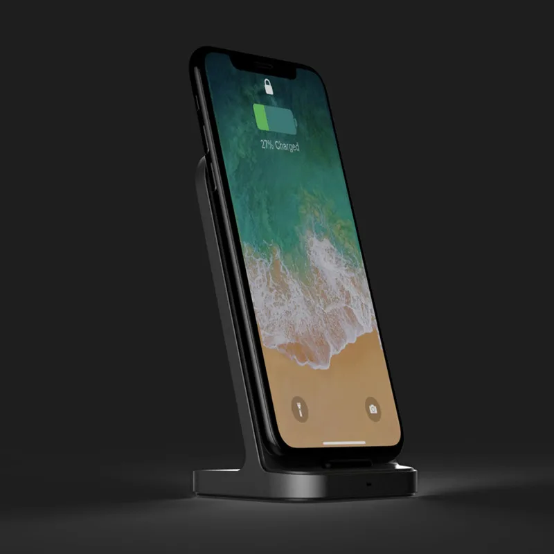 Портативное беспроводное зарядное устройство подставка для iPhone 11 Pro Max X XS XR 8 8 Plus Беспроводная зарядка для samsung Galaxy S9 S10 быстрая Беспроводная зарядка