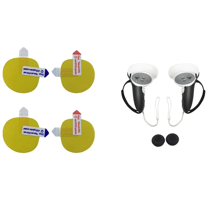 

1Set Anti-Drop Handle Protection Cover & 4Pcs Camera Lens Film VR Screen Protective Film For Oculus Quest 2