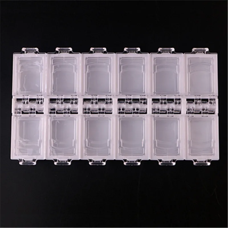 12 решеток отдельные отделения пустая коробка для хранения украшение ногтей