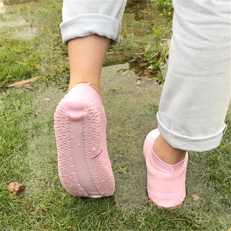 Reusable Waterproof Overshoes Cute Solid Color Shoe Covers Shoes Protector Children's Rain Cover For | Обувь