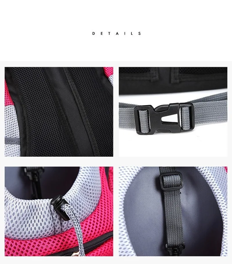 

Pet Dog Carrier Backpack Portable Double Shoulder Bag Outdoor Travel Dog Carrying Bags Dogs Cats Front Bag Mesh Backpack Head