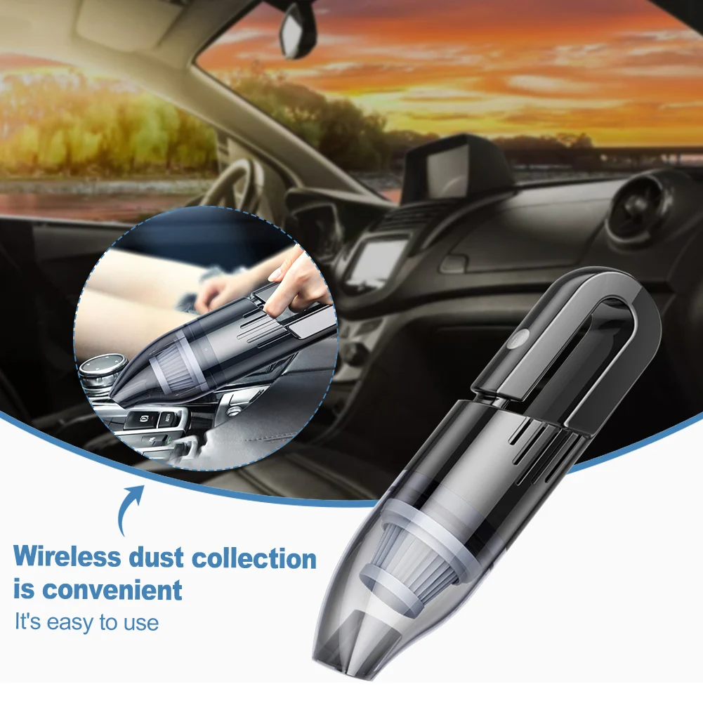 Cordless Handheld ABS Multifunctional Home Car Vacuum Cleaner Cleaning Tool Easy Operation USB Rechargeable High Powered Suction |
