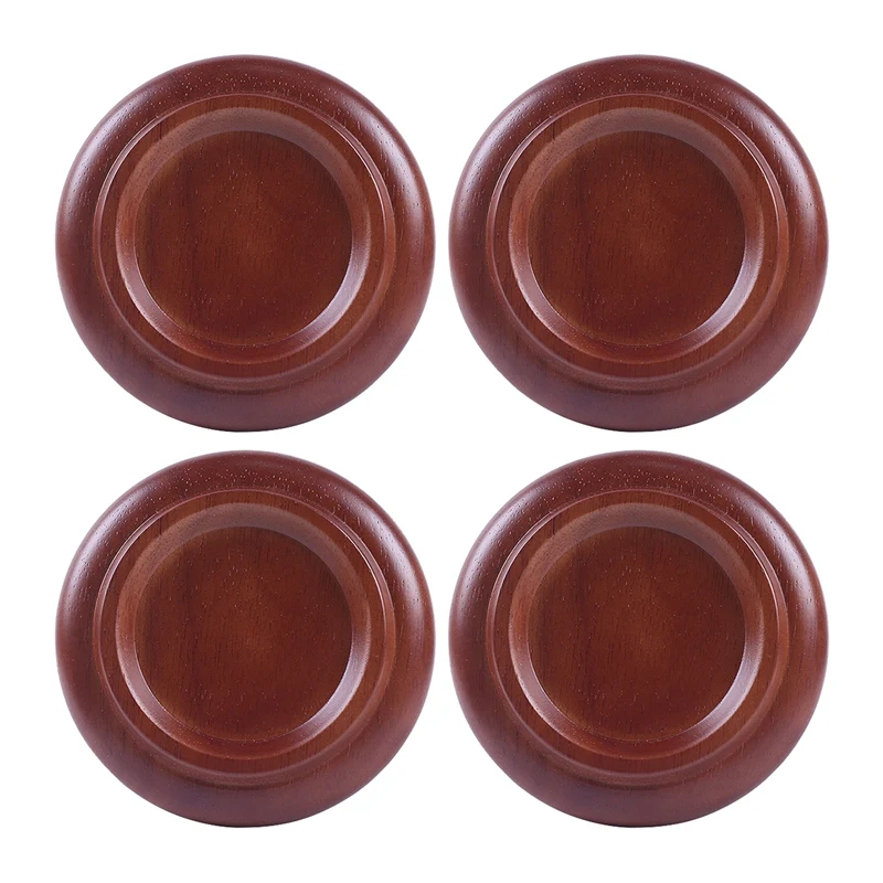 

Piano Caster Cups Solid Wood Piano Feet Shockproof Soundproof Non-Slip Mat for Upright Grand Piano a Set of 4