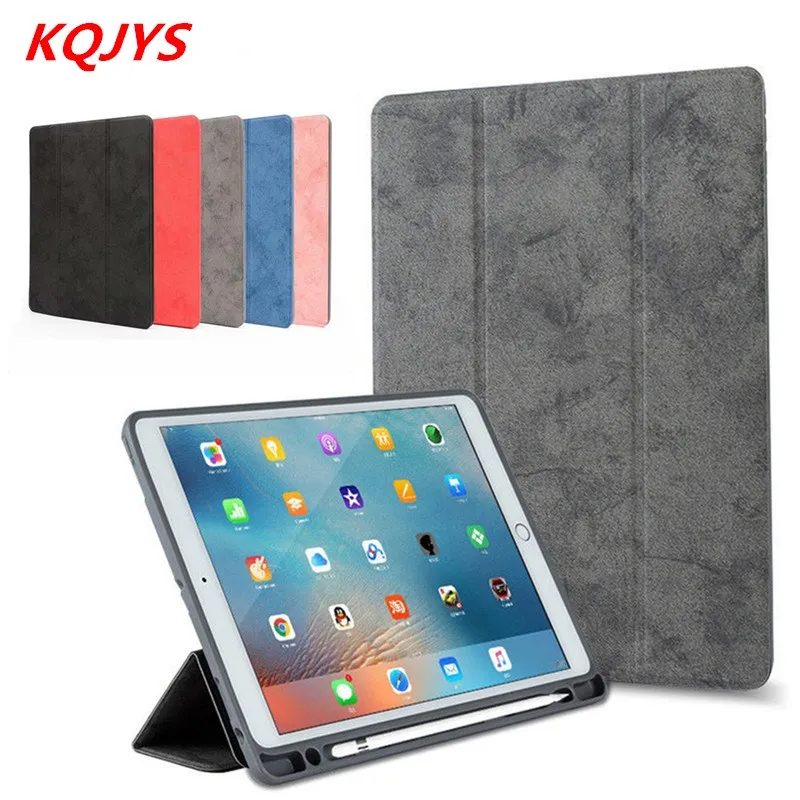 Магнитный силиконовый ударопрочный чехол KQJYS для Apple iPad Pro 11 2018 умный с держателем