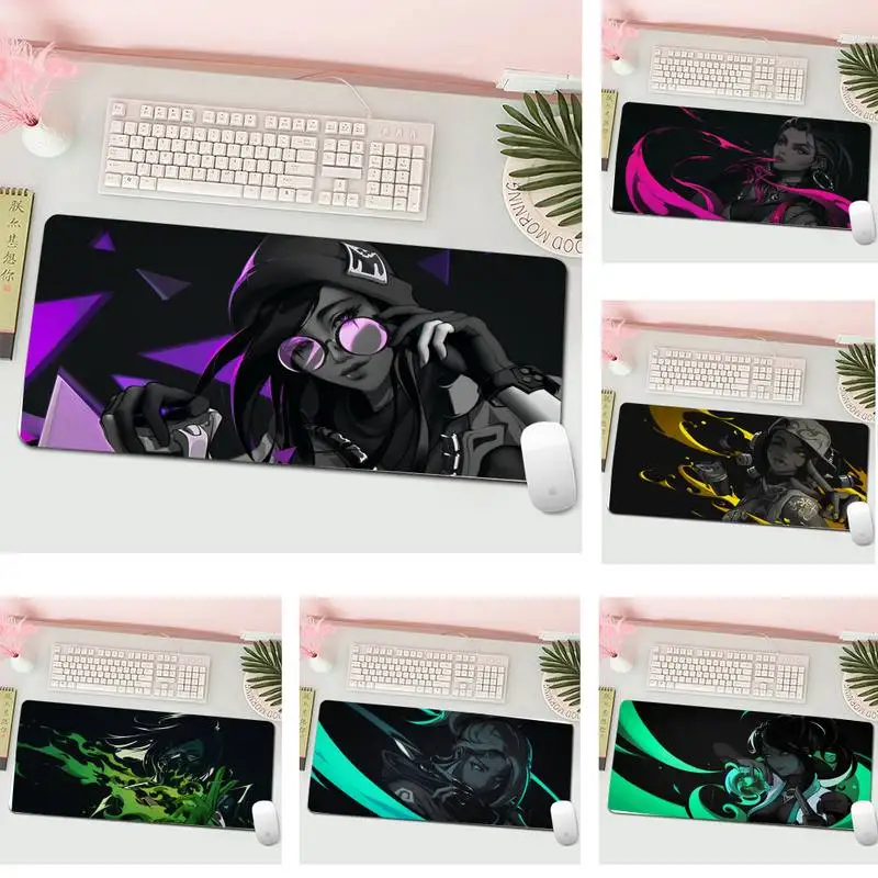 

Valorant girl Extra Big Laptop Cushion Non-Slip Desk Pad Rubber Desk Table Protector Gaming Mouse Mat for Game Office Work