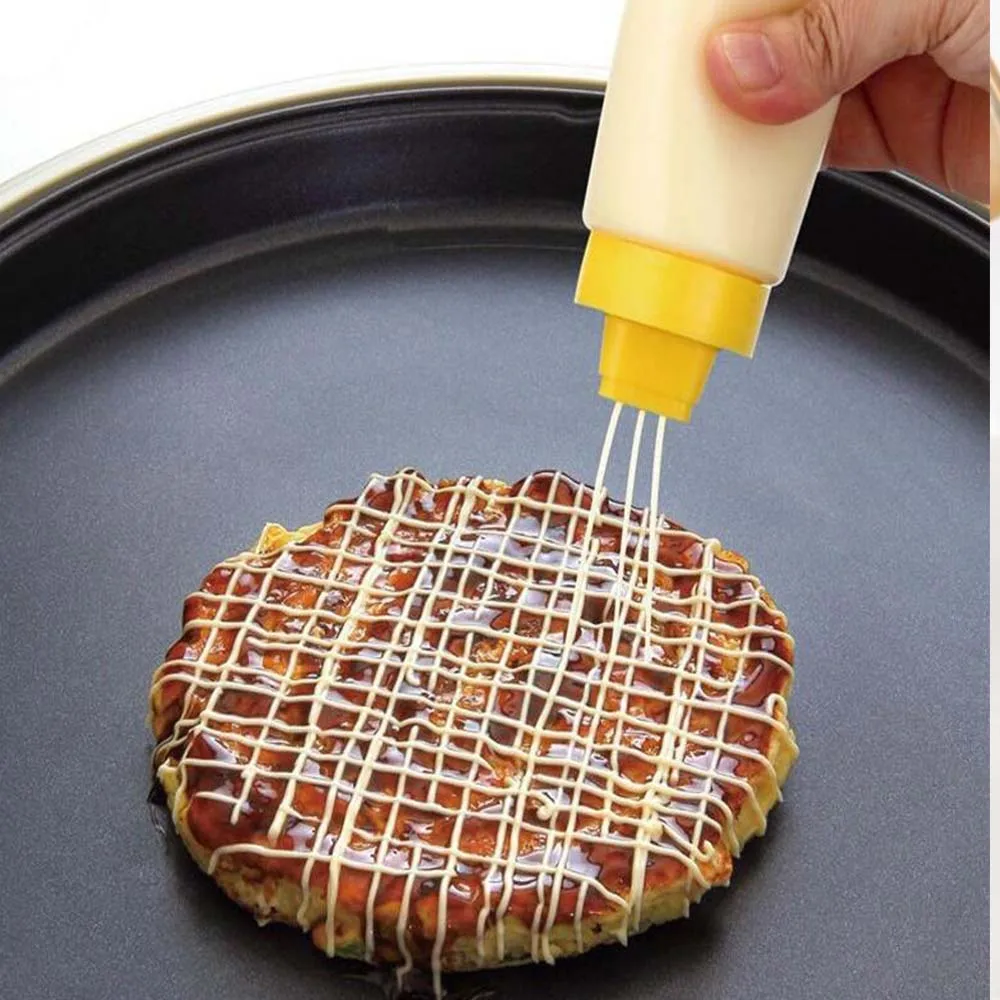 300 мл 4 отверстия пластиковые салатные горчицы кухонные аксессуары для