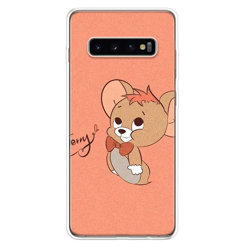 Чехол для телефона Erille Tom and Jerry samsung Galaxy S10 Lite Note 10 9 8 S9 S8 J4 J6 J8 + Plus S7 S6 силиконовый
