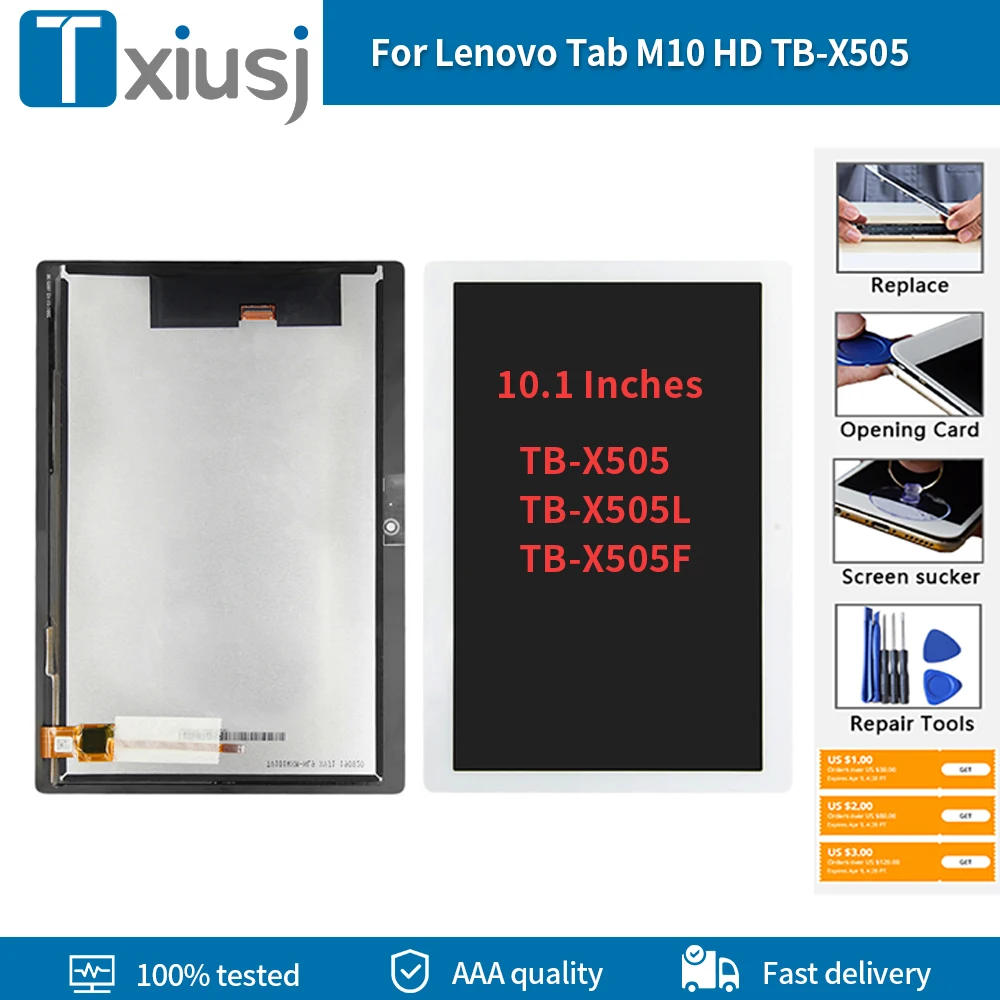 

10.1'' For Lenovo Tab M10 HD TB-X505 X505F TB-X505L X505 LCD Assembly Screen LCD Touch Screen For Lenovo X505 LCD Display