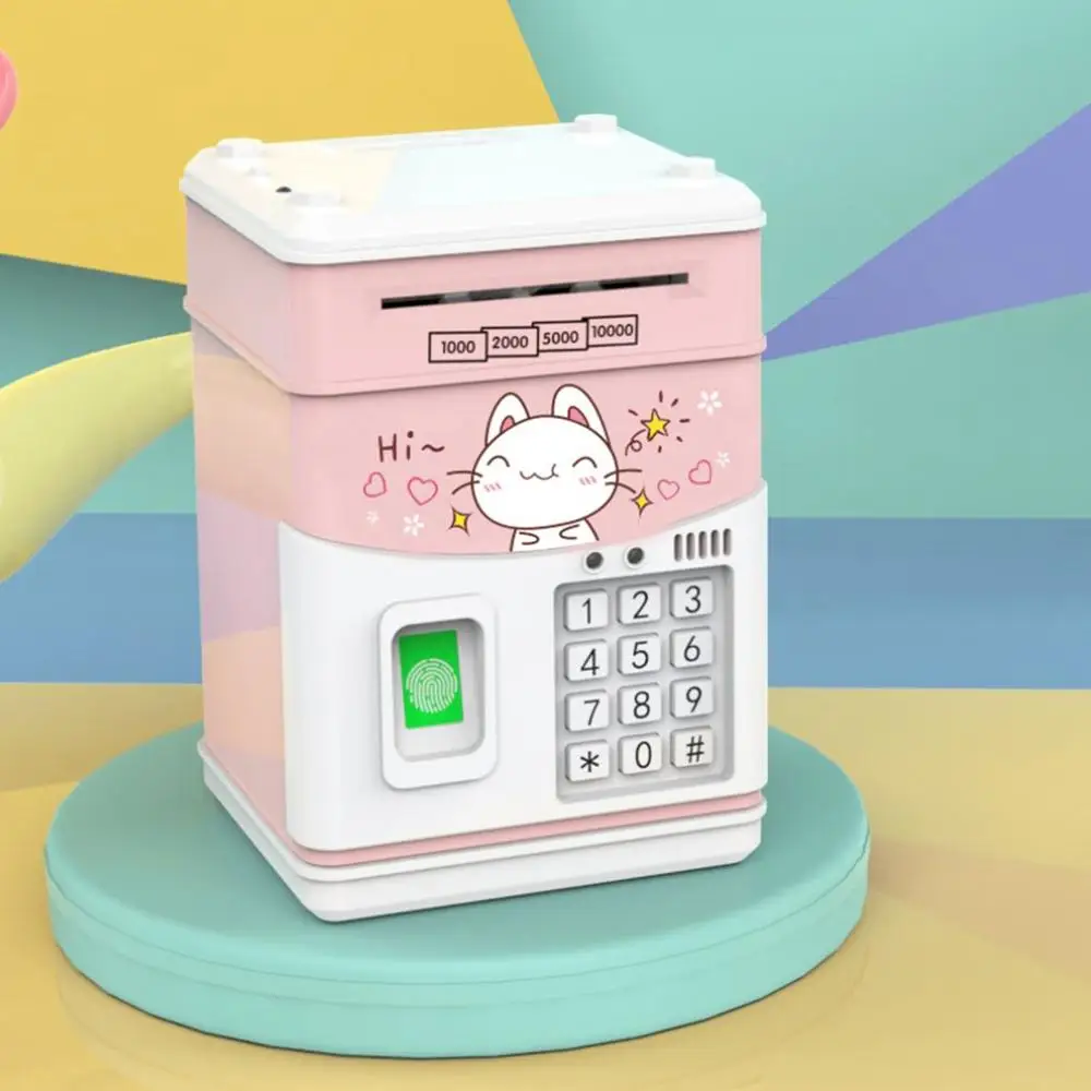 

Kids Piggy Bank Electronic ATM Cash Coins Saving Storage Password Money Box Fingerprint Unlock Deposit Banknote Creative Gifts