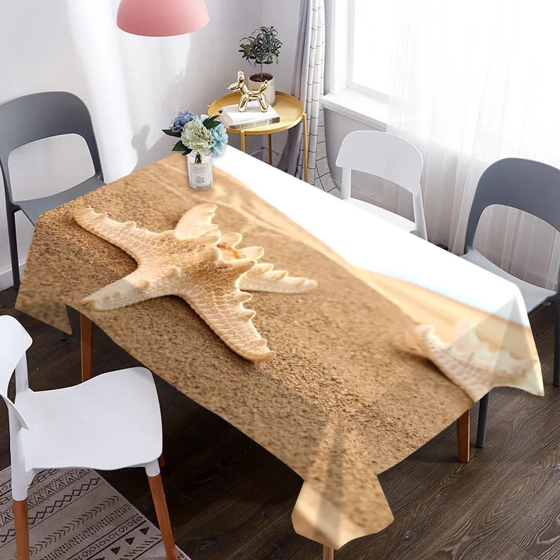 Скатерть 3D с рождественским узором водонепроницаемая ткань для журнального