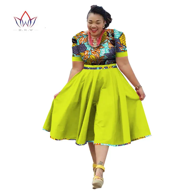 In Stock 2020 African Dresses For Women Ankara Dresses Dashiki Short Dress For Women Robe Africaine Femme Wy733