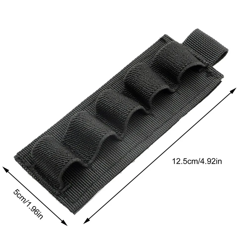 

5 Rounds Shotgun Shell Holder 12 20 GA Ammo Carrier Holster Adhesive Buttstock Holder Airsoft Rifle Shotgun Bullet Cartridge