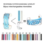 Браслеты-манжеты женские из нержавеющей стали со сменным кожаным ремешком