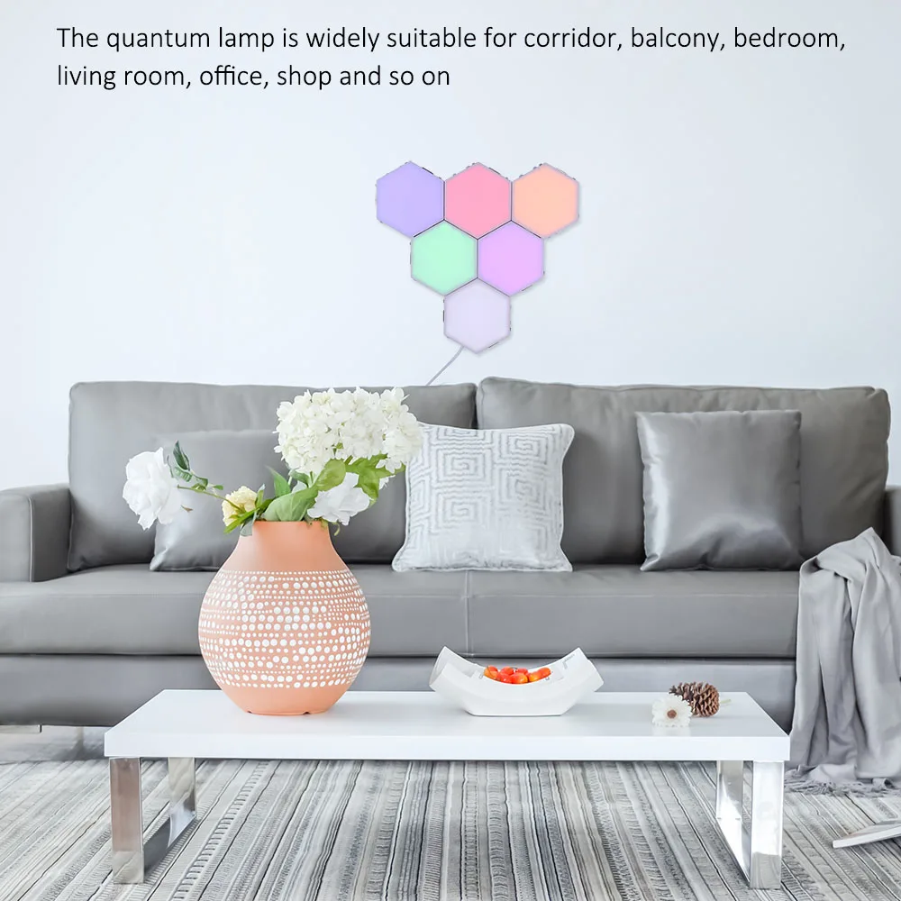 Квантовая светодиодная модульная Сенсорная лампа шестиугольные лампы ночник