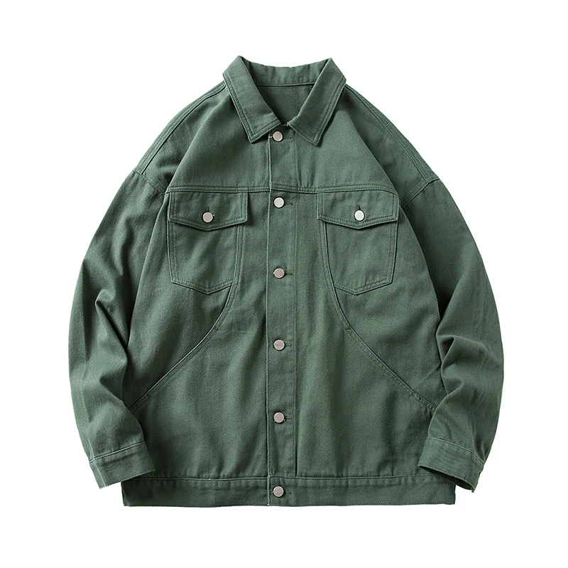 

2021 Men Clothing Fashion Harajuku Lapel Workwear Jacket Korean Style Loose Coat Kpop Clothes Autumn Ulzzang Oversized Tops Male