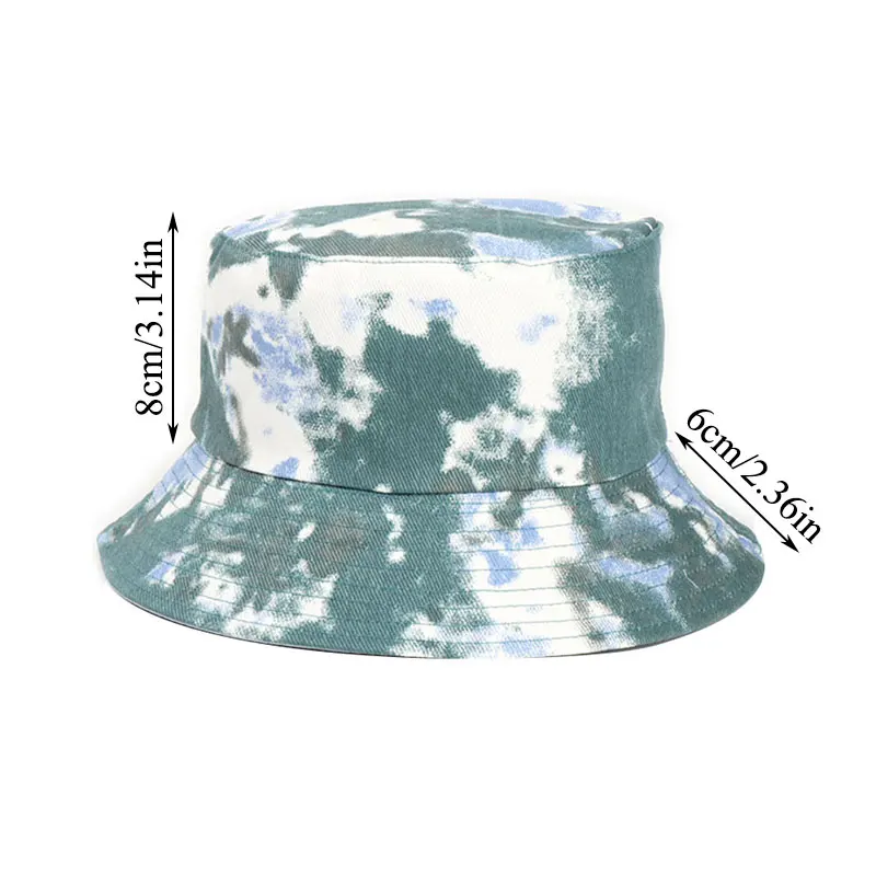

Fashion Tie Dye Bucket Hat For Women Fisherman Hat Beach Casual Unisex Huntting Gorras Sun Cap Foldable Reversible Basin Chapeau