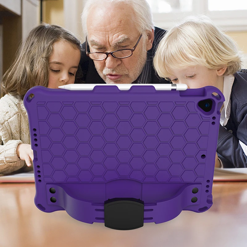 Противоударный чехол с ремешком на руку для iPad 10 2 2021 2020 2019 EVA со слотом карандаша