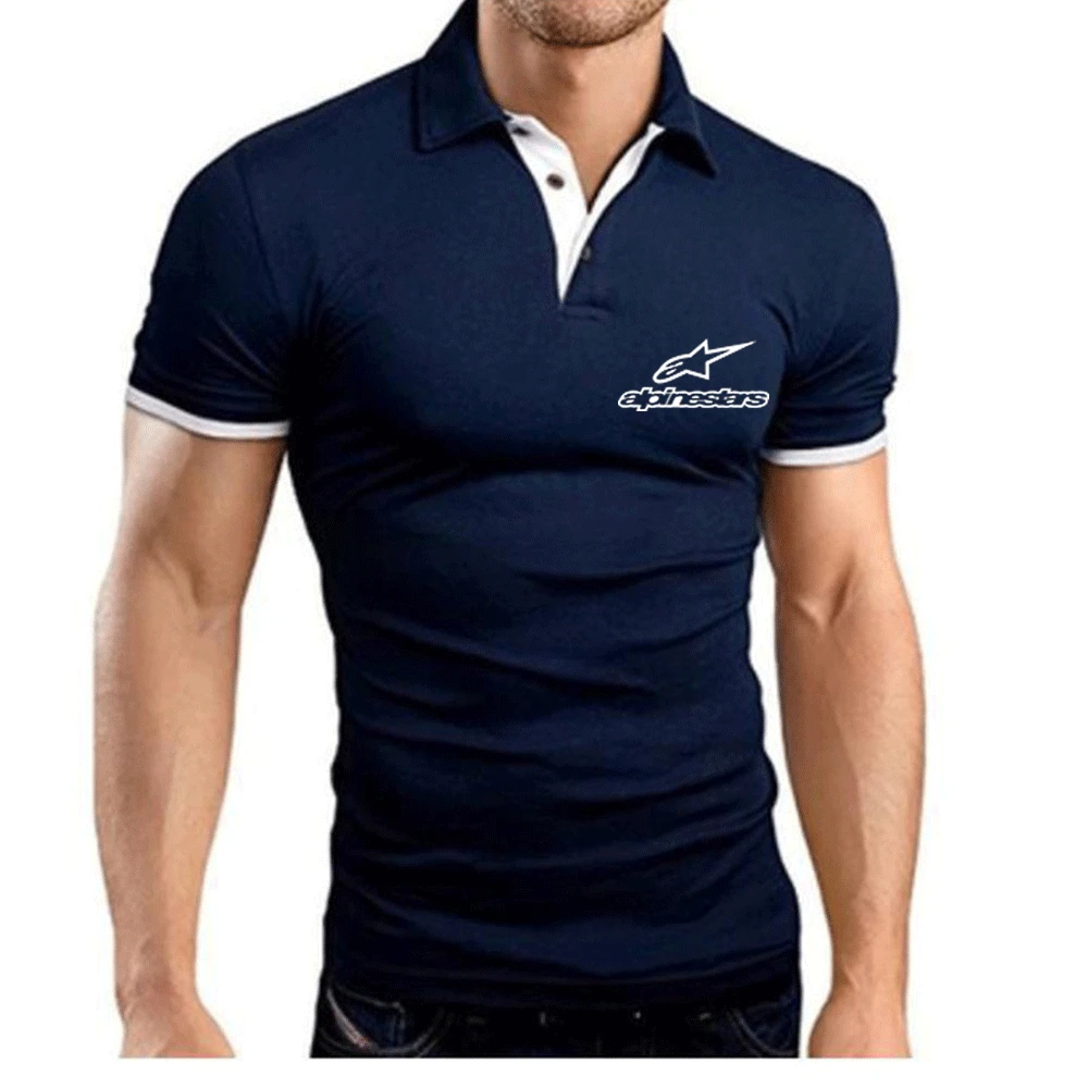 

2021 Letter Polo Shirt 's Cotton Short Sleeve Summer Shirt Brand Jersey Polo Hombre T-shirt Top Men 's High Quality Men S-3XL
