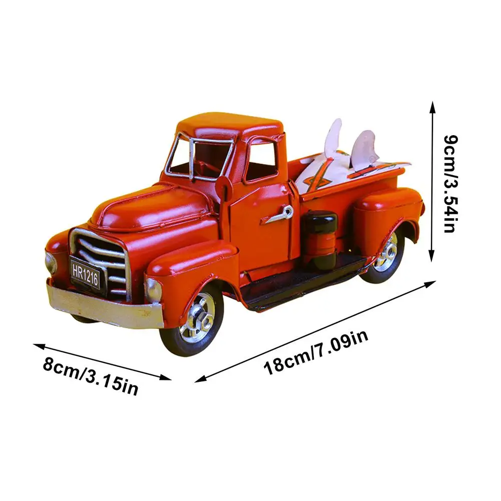 

Colorful Antique Style Truck Model Toy Highly Simulation Children Car Toys Vehicle Toy Vintage Metal Truck Craft Decoration
