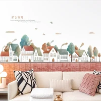 countryside autumn wall stickers kicking line decor decorations living room bedroom wall decoration self adhesive stickers