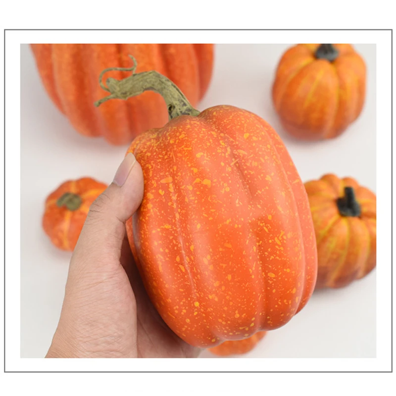 

Artificial Pumpkins Decoration Harvest Fall Pumpkins Fake Foam Pumpkins for Fall Autumn Decor Thanksgiving Halloween HVR
