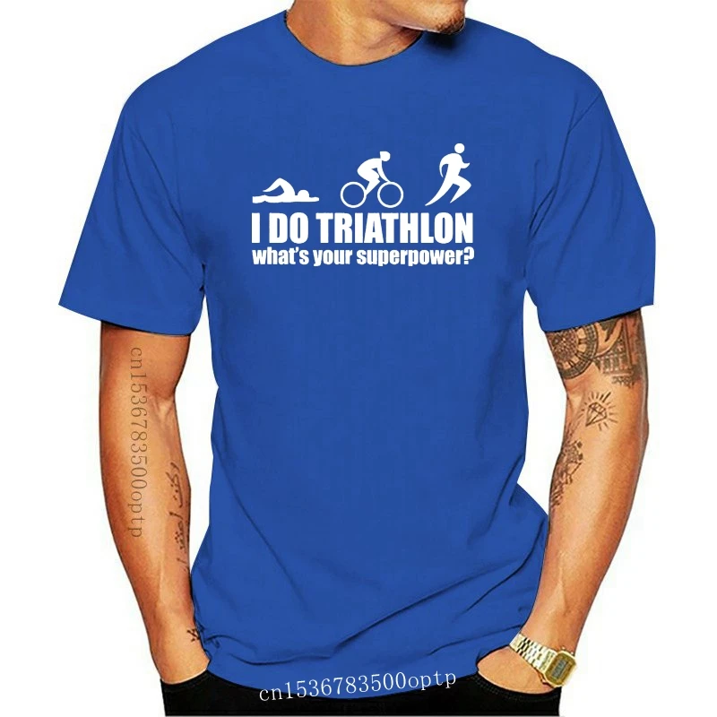 

Новая мужская футболка I DO TRIATHLON WHATS YOUR SUPER POWER для плавания и езды на велосипеде