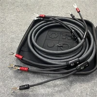 hi end solid pps silver biwire audio line dragon bass speaker cable banana to spade plug