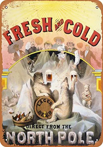 

Metal Sign - North Pole Lager Beer - Vintage Look
