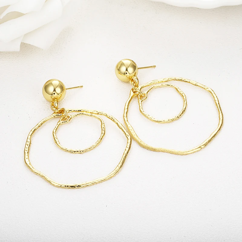 CARTER LISA/Популярные серьги ручной работы модные простые геометрические круглые