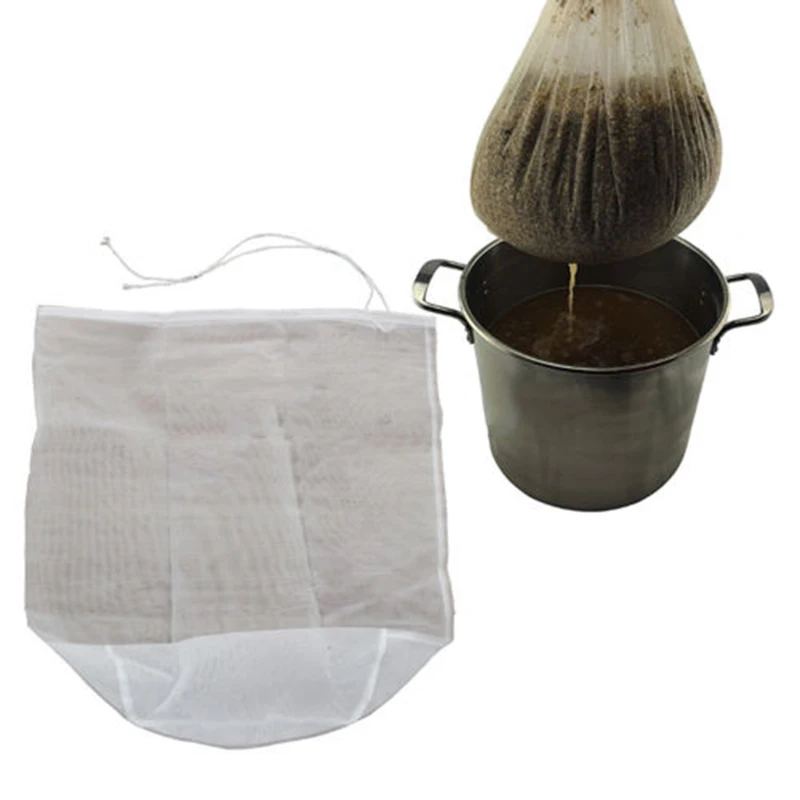 

2pcs 100/160/200 Wine Nylon Mesh Fine Mesh Net Herb Liquid Filter Food Nut Bags 20x30cm Kitchen Tools Accessories