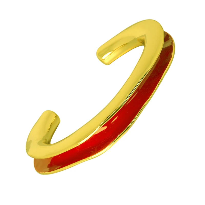 

Trendy Simple Jewelry Round Metal Open Bangles & Bracelets Punk Gold Color Wristband Cuff Bracelet For Women Girls Gift