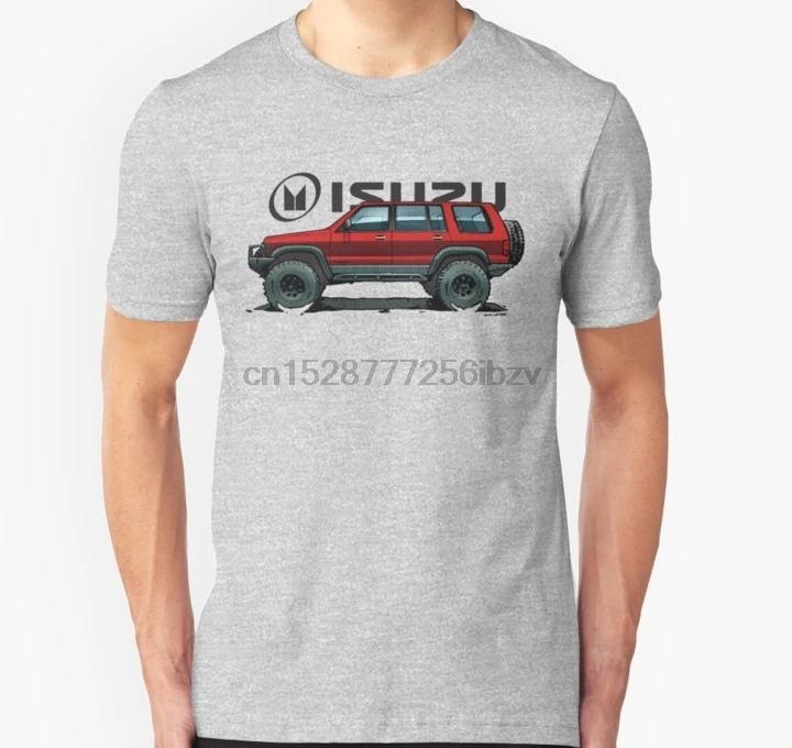 Мужская футболка 2nd Gen Isuzu Trooper Красная с принтом футболки топы| |