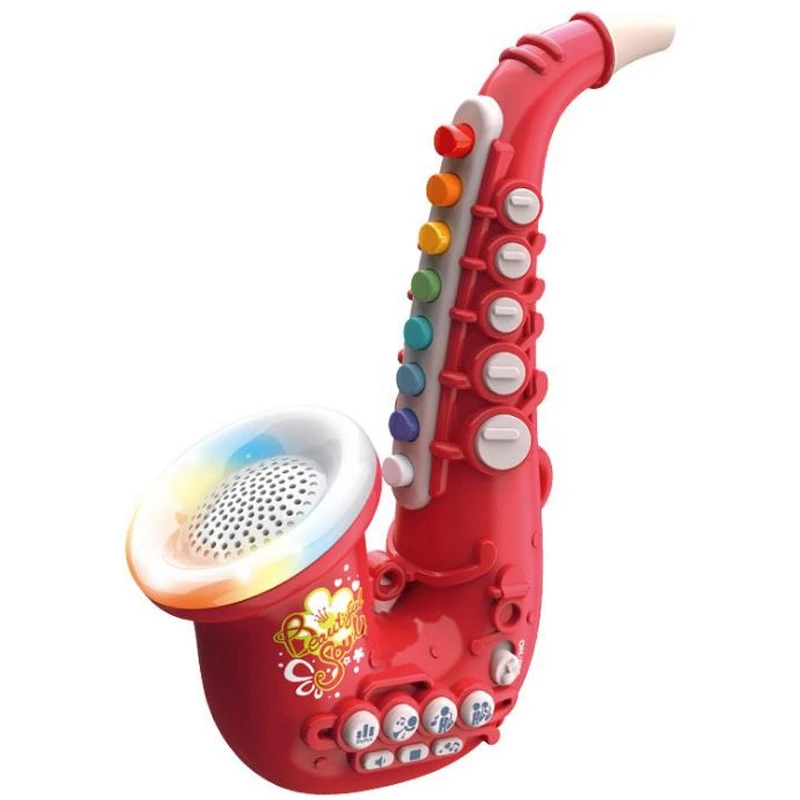 

Мини-саксофон игрушки, музыкальный инструмент для раннего развития детей музыка освещение игрушка для малышей подарок на день рождения