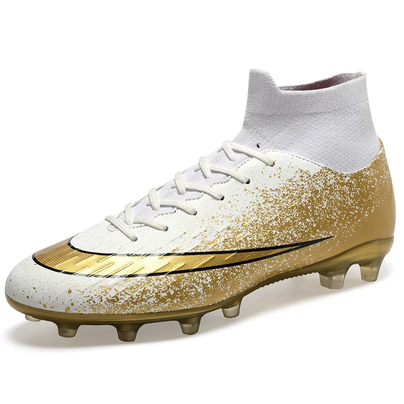 Детские футбольные бутсы Прямая поставка размер 35-45 Длинные шипы высокие