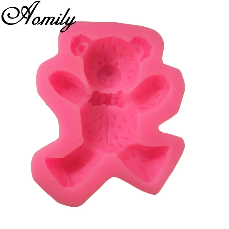 Aomily силиконовые формы для торта 3D Медведь помадка сахарное ремесло шоколадные