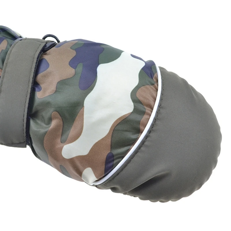 

Children Kids Camouflage Print Winter Warm Snow Ski Gloves Waterproof Windproof Thermal Plush Lined Cold Weather Mittens