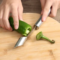 vegetable slicer cutter corers seed remover tomato pepper stainless steel gadgets fruit device seeded coring jalapeno corer