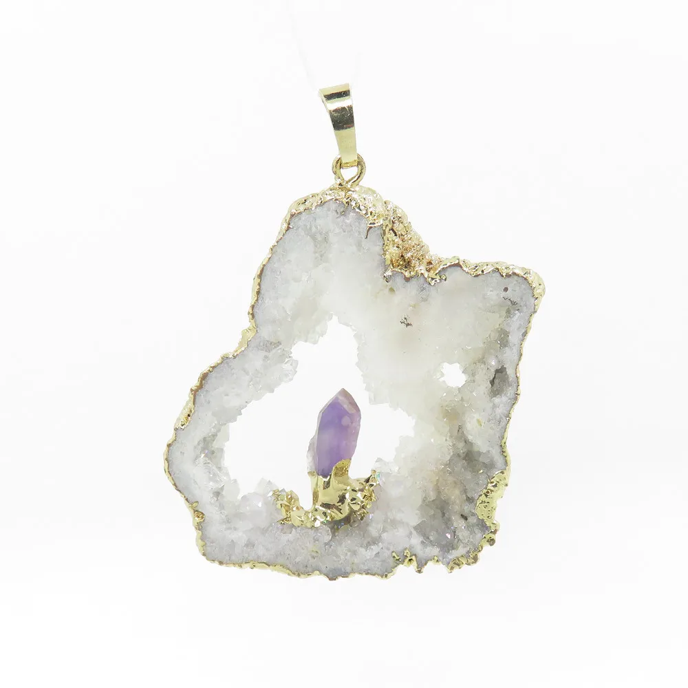 HanKun 1 шт. Глянцевый цветной Окантованный естественный открытый ломтик