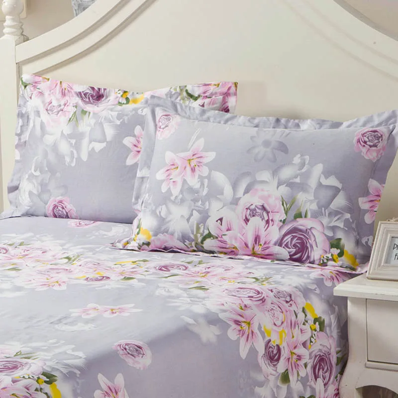 Классический комплект постельного белья зимний с рисунком морских цветов